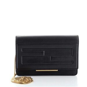Fendi Tube Wallet On Chain Leather